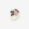 Anillo oro bl. rubÃ­ y brillantes