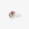 Anillo oro bl. rubÃ­ y brillantes