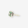 Anillo oro blanco brillantes y esmeralda