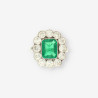 Anillo Vintage Esmeralda y brillantes