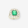 Anillo Vintage Esmeralda y brillantes