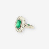 Anillo Vintage Esmeralda y brillantes