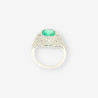 Anillo Vintage oro esmeralda y brillante