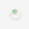 Roseton oro bl. Esmeralda y brillantes