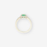 Roseton oro bl. Esmeralda y brillantes