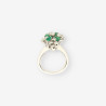 Anillo oro bl. esmeralda y bri