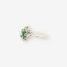 Anillo oro bl. esmeralda y bri