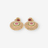 Pendientes largos rubi y brillantes