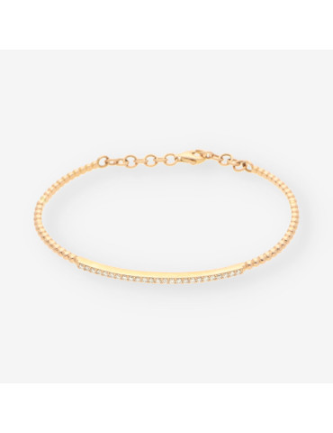 Pulsera oro y brillantes