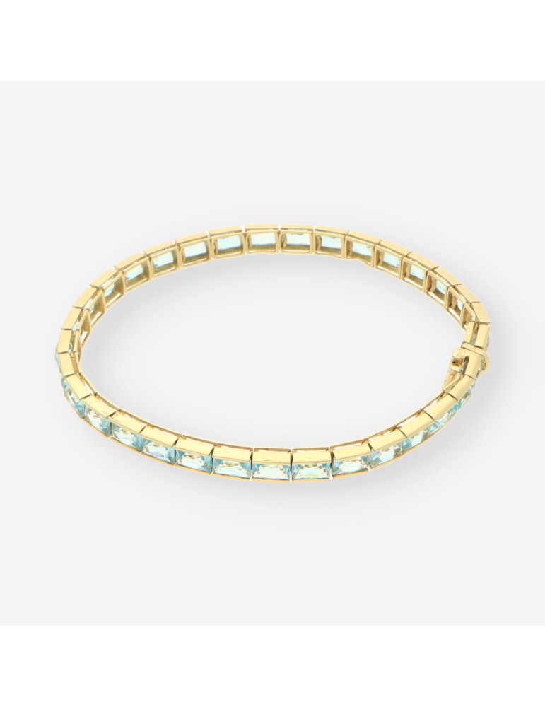 Riviere oro y piedras azules