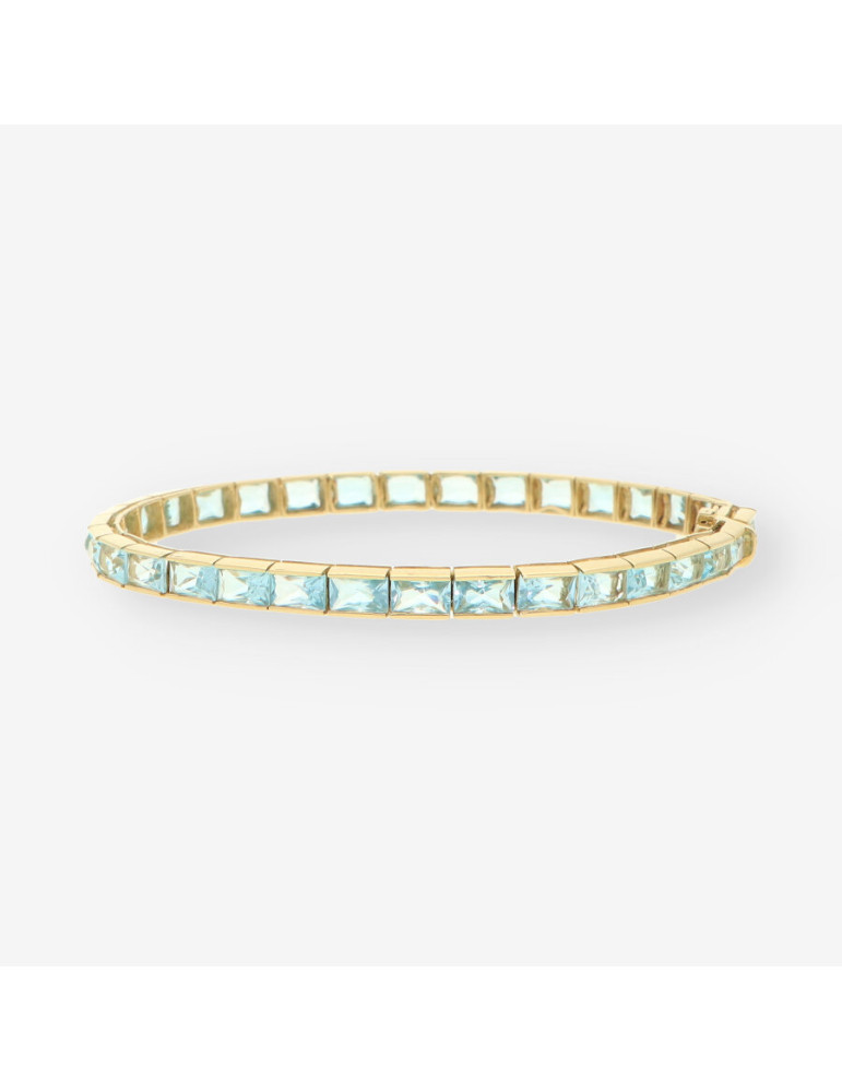 Riviere oro y piedras azules