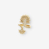 Anillo oro tipo lanzadera circonitas