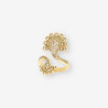 Anillo oro tipo lanzadera circonitas