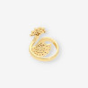 Anillo oro tipo lanzadera circonitas