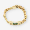 Pulsera oro y circonitas simbolo Rolex 