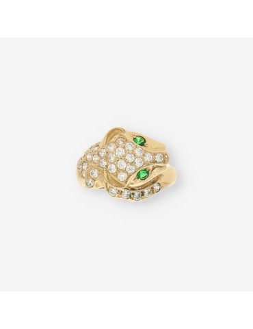 Anillo pantera oro
