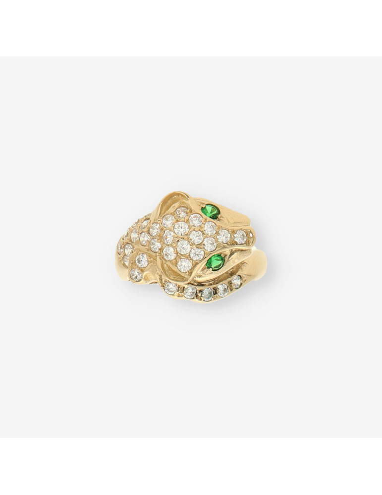 Anillo pantera oro