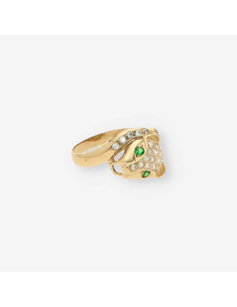 Anillo pantera oro
