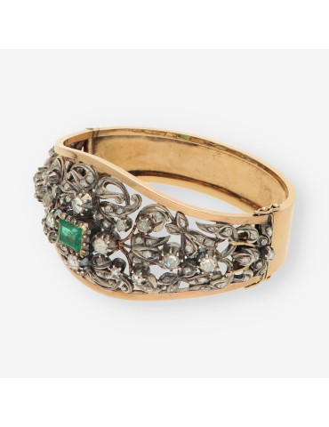 Esclava oro bl.,amarillo,diamantes esme