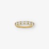 Anillo media alianza en  oro 18kt con diamantes