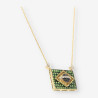 Gargantilla Escudo Brasil oro y bri