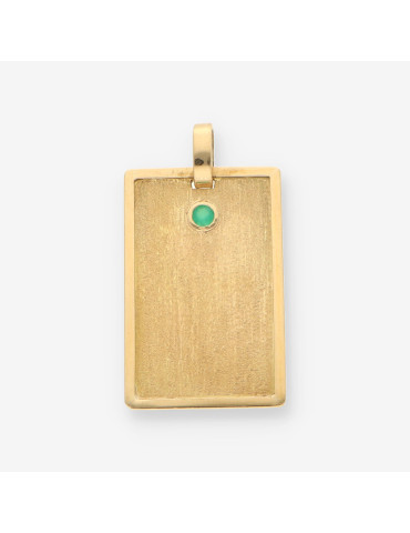 Colgante placa oro y Esmeraldas