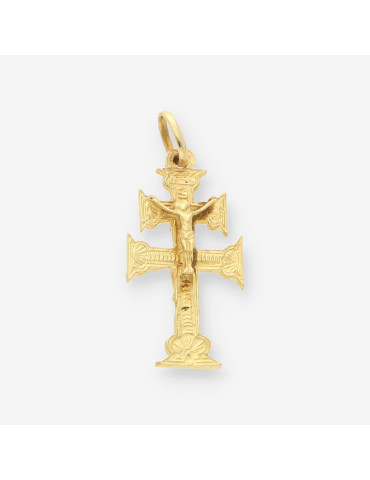 Colgante cruz caravaca oro