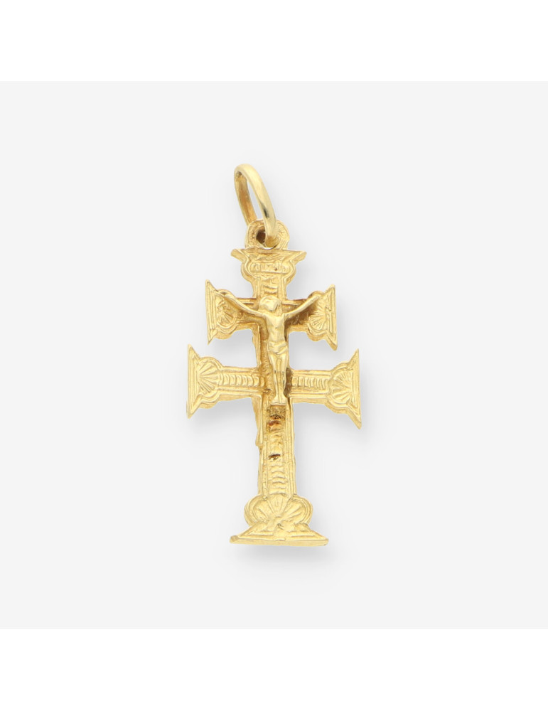 Colgante cruz caravaca oro