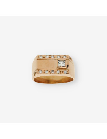 Anillo sello hombre oro