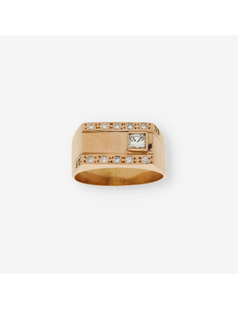 Anillo sello hombre oro