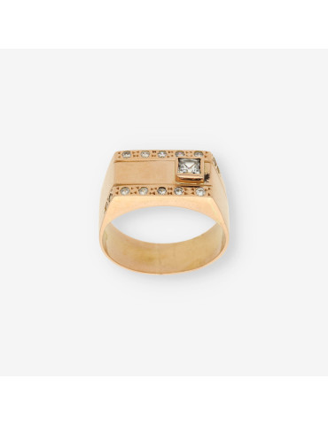 Anillo sello hombre oro