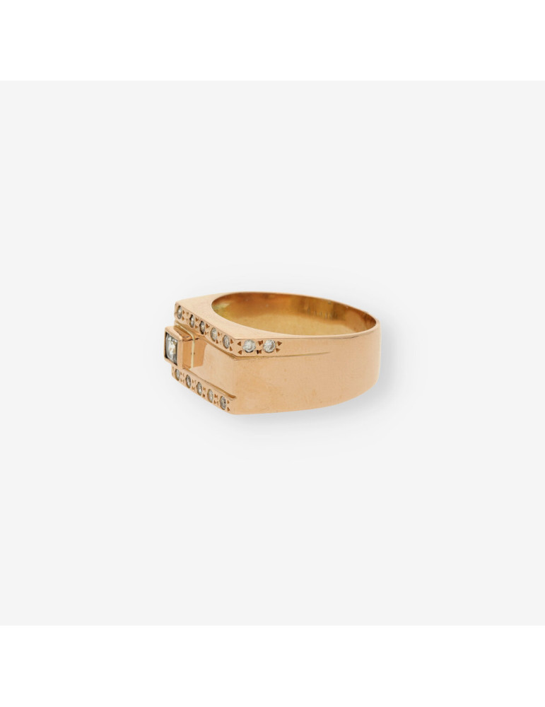 Anillo sello hombre oro