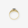 Anillo sello oro piedra azul