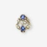 Anillo Diamante oro y piedra azul