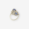 Anillo Diamante oro y piedra azul