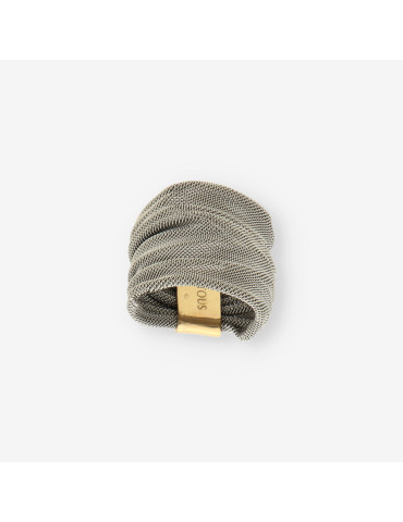 Anillo acero y oro TOUS
