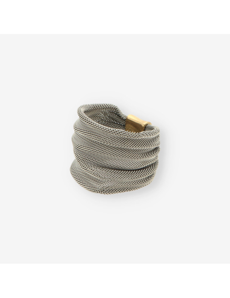 Anillo acero y oro TOUS