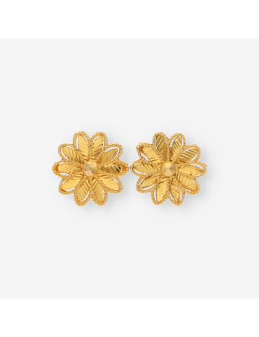 Pendientes flor oro