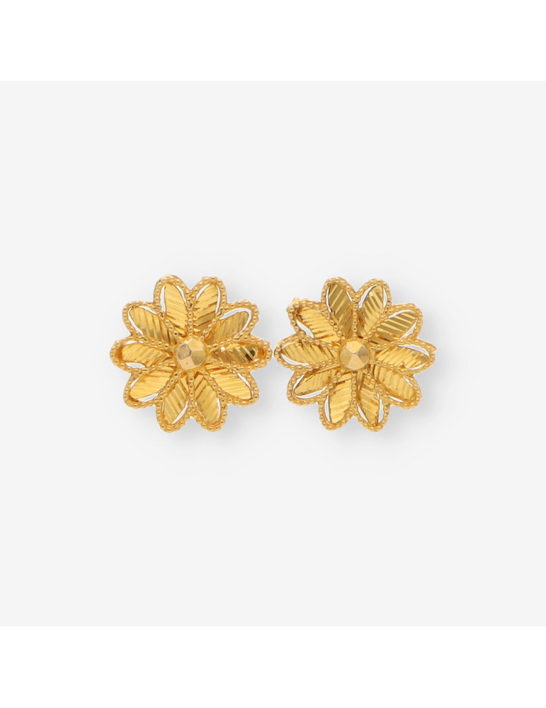 Pendientes flor oro