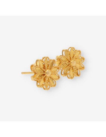 Pendientes flor oro