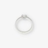Anillo oro blanco 18kt  diamante central talla pera