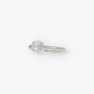 Anillo oro blanco 18kt  diamante central talla pera