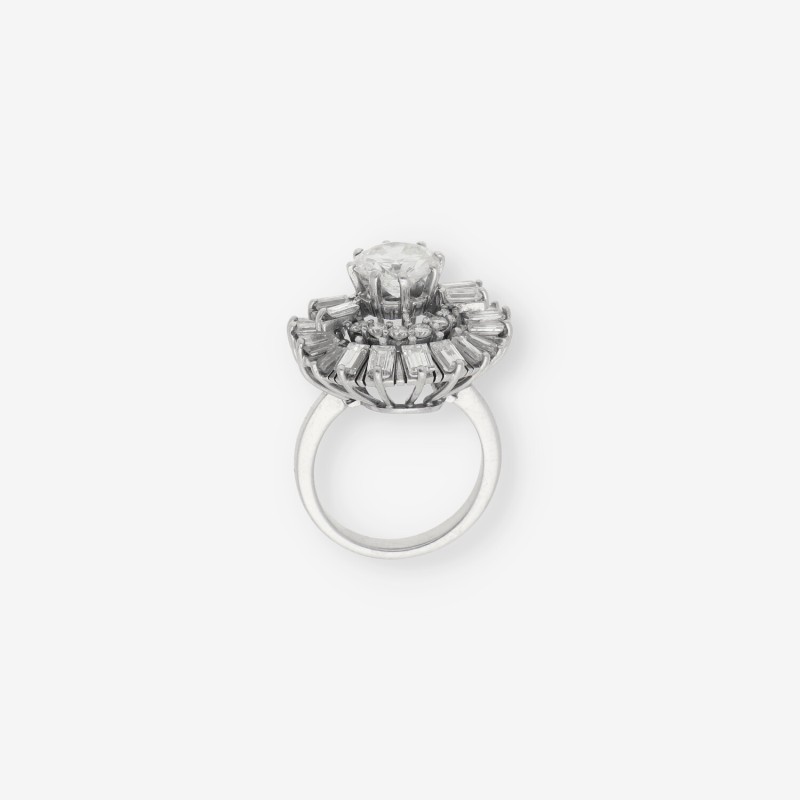 Anillo oro blanco y diamantes con certificado