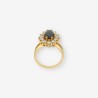 Anillo rosetÃ³n de oro con zafiro y brillantes