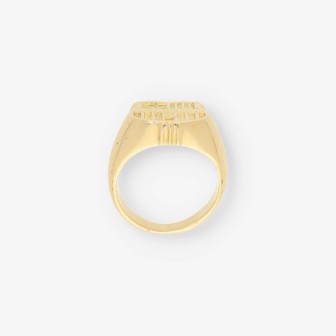 Anillo sello con el escudo del Barcelona en oro 18kt