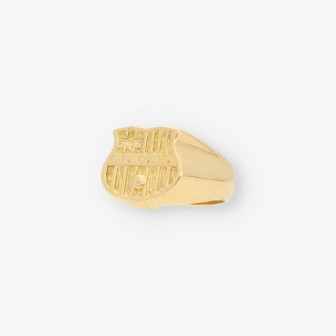 Anillo sello con el escudo del Barcelona en oro 18kt