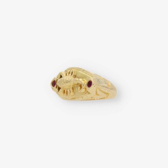 Anillo sello escorpiÃ³n en oro 18kt