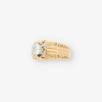 Anillo solitario oro 18kt con brillante