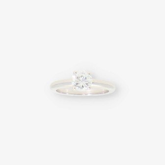 Anillo solitario oro blanco 18kt NUEVO