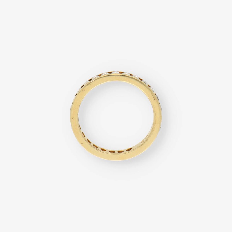 Anillo Tiffany en oro 18kt con brillantes